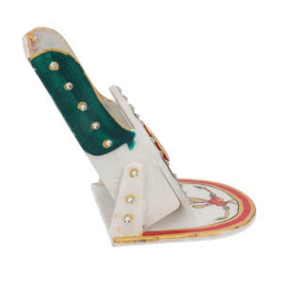 Marble Clock Phone Holder - Red and Gold - Picture 4 of 7